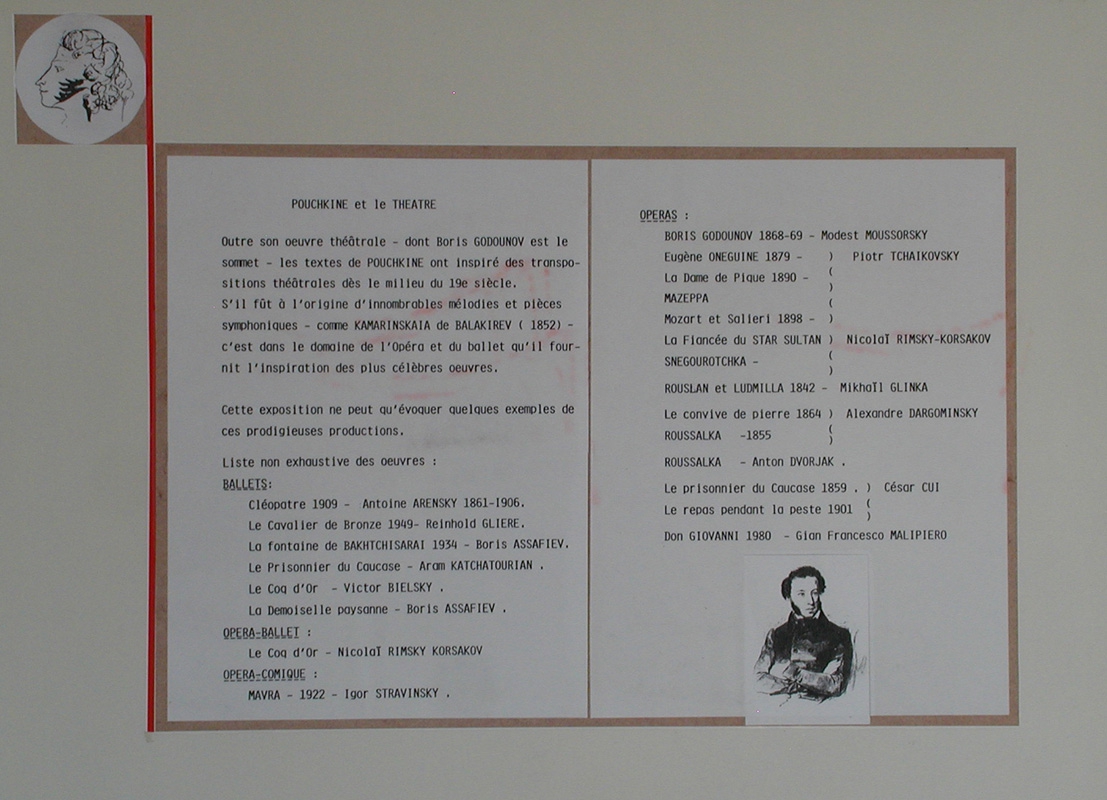 POUCHKINE - SA VIE - SON OEUVRE